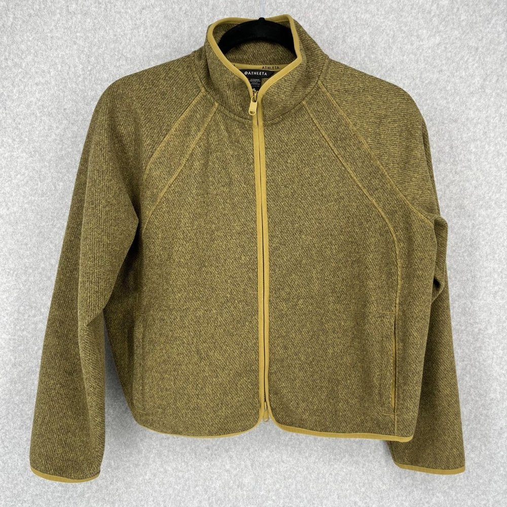 Athleta Green Bomber Jacket with Modern Appeal